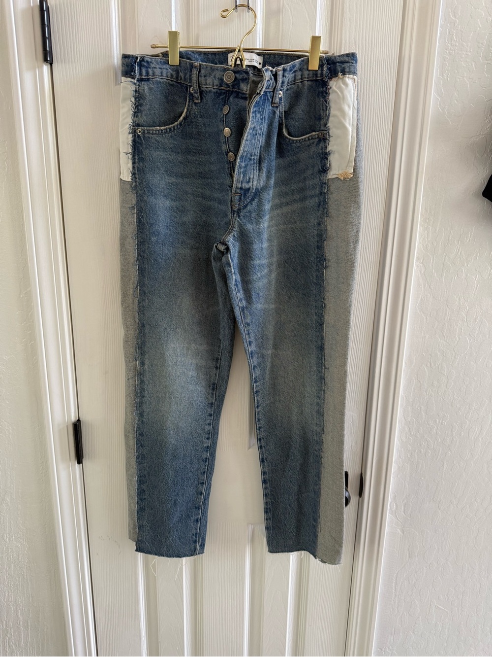 Zara Two-Tone Blue Boot Cut Jeans